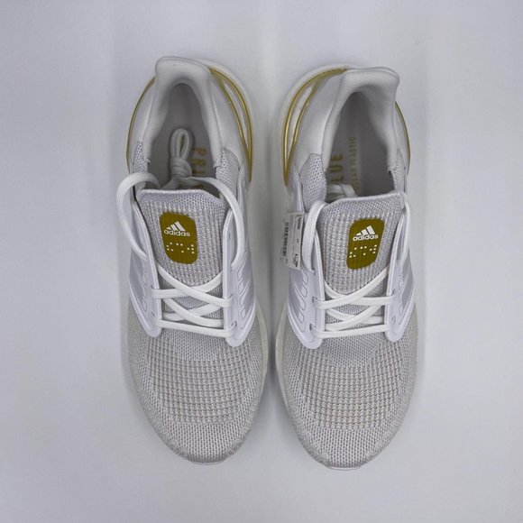 Adidas Ultraboost 20 White / Gold  Womens Shoes - Picture 5 of 8